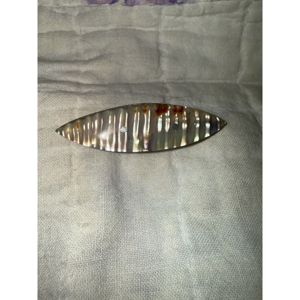 Vintage Victorian Mother of Pearl Abalone Tatting Shuttle Lace Sewing Tool